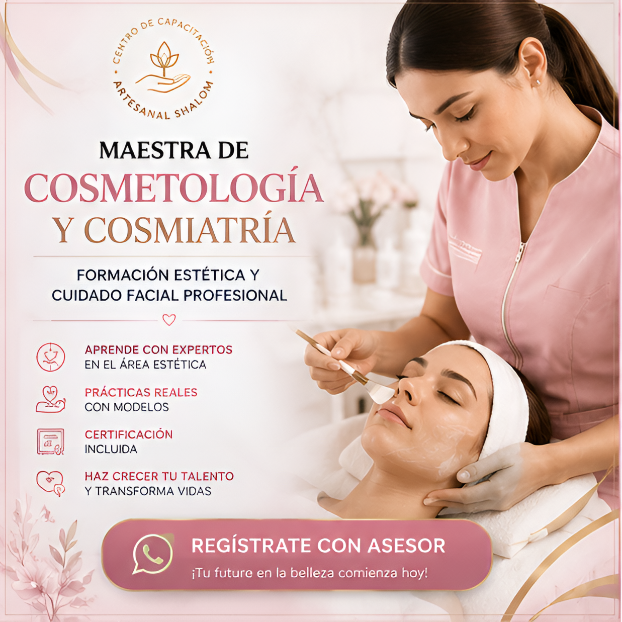 Maestra de Cosmetología y Cosmiatría